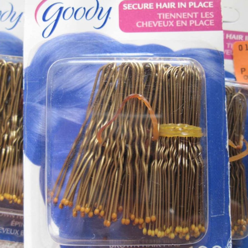 100 Metal Styling Hold It Secure Hair Pins Goody Coated Pin Blend Bronze Black